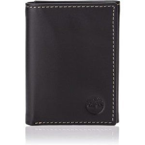 Timberland Men's Leather Trifold Wallet with Id Window